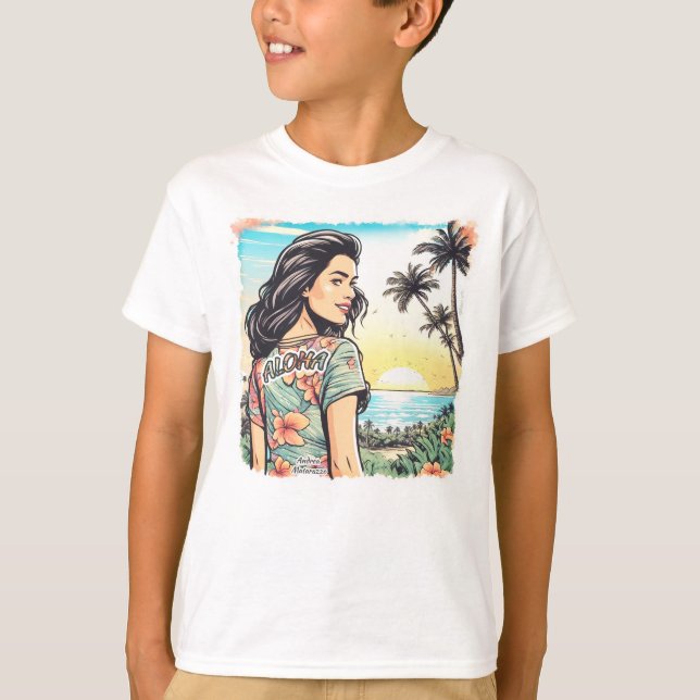 T-shirt Aloha Girl (Devant)