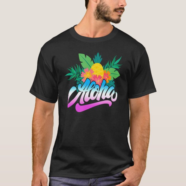 T-shirt Aloha Hawaii De L'Île Sentent La Fleur Aloha (Devant)