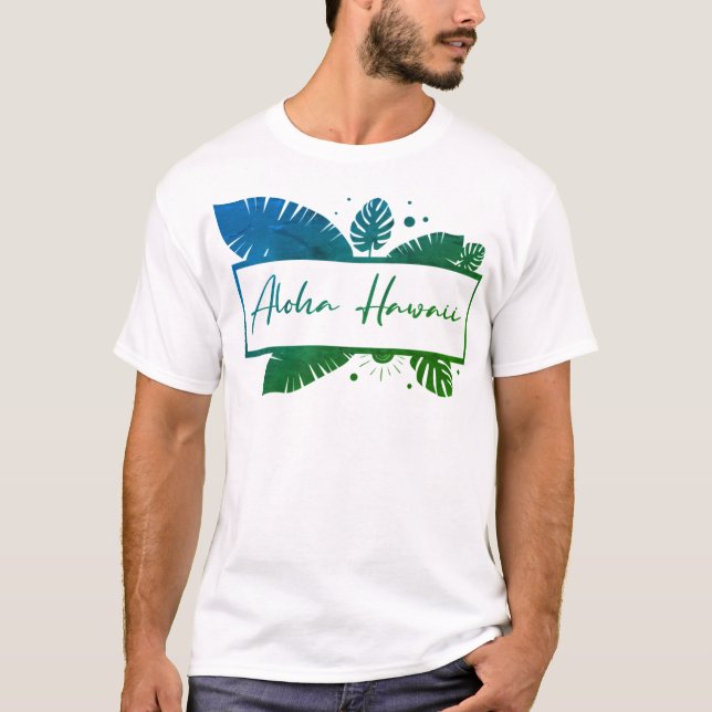 T-shirt Aloha Hawaii Green (Devant)