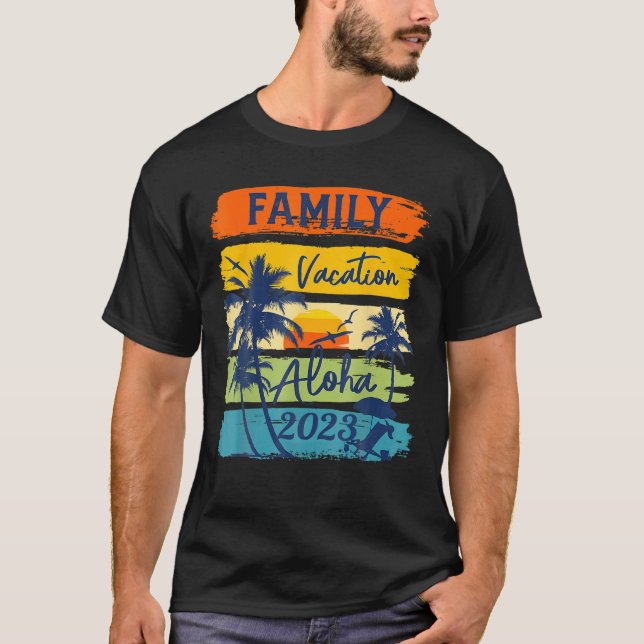 T-shirt Aloha Hawaii Hawaii Vacances Hawaiiennes 2023 Corr (Devant)