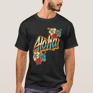 T-shirt Aloha Hawaii Îles Hawaii Surf Hibiscus Fleur