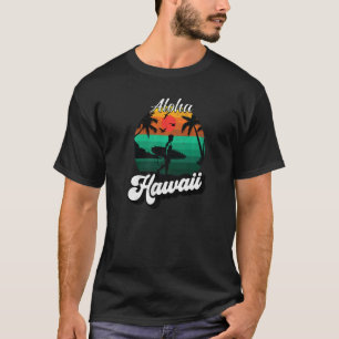 T-shirt Aloha Hawaii Surf Retro Sunset Surfer Surfboard