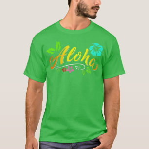 T-shirt Aloha Hawaiian Islands Hawaii Surf Funny Flower Al