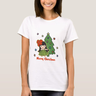 T-shirt Aloha Honeys Noël Hawaiian Hula Girl