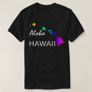 T-SHIRT ALOHA - ÎLES HAWAII NEON RAINBOW