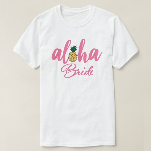 T-shirt Aloha Mariée Blanche (Design devant)