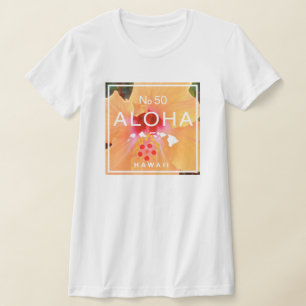 T-shirt Aloha No 50 Orange Hibiscus