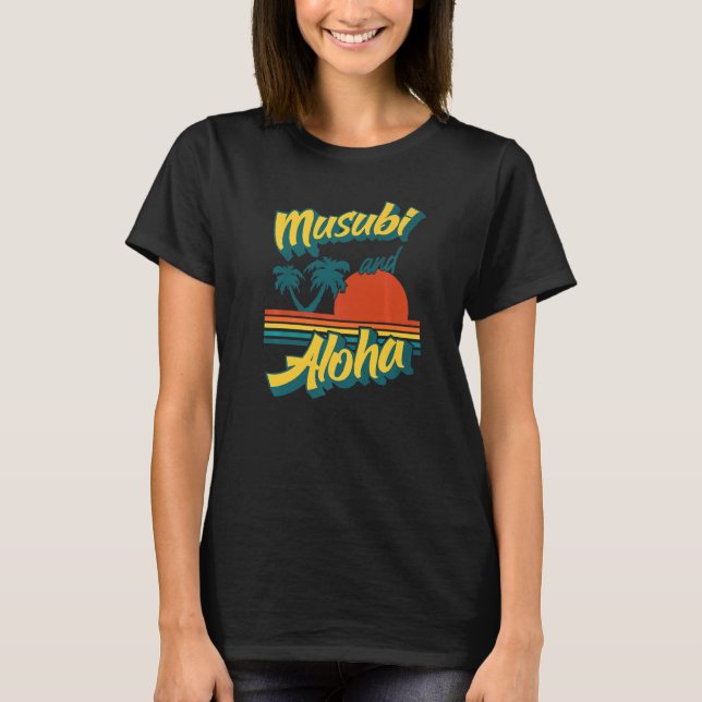 T-shirt Aloha style rétro Musubi Hawaii (Devant)