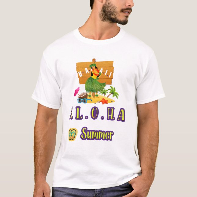 T-SHIRT ALOHA SUMMER (Devant)