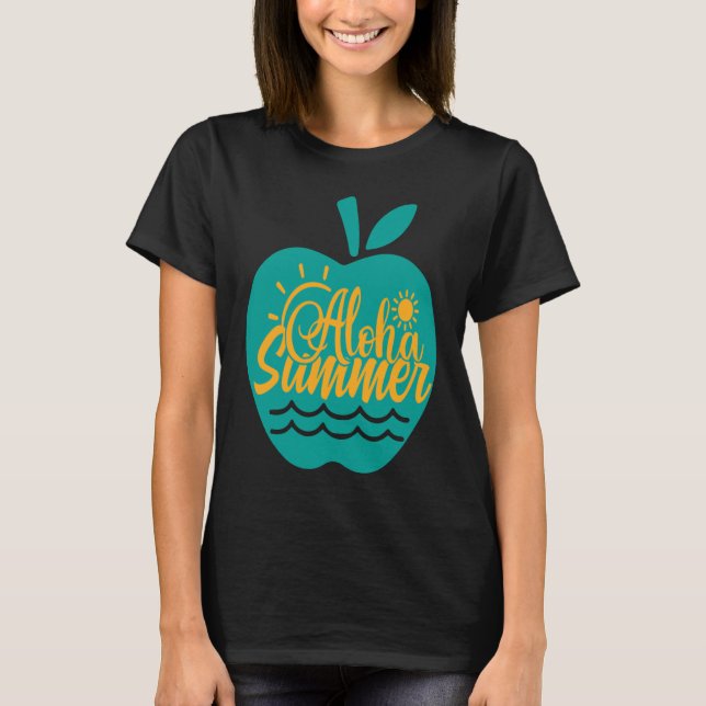 T-shirt Aloha Summer Teacher (Devant)