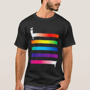 T-shirt Alongollamarainbow Le long d'un arc-en-ciel de lam