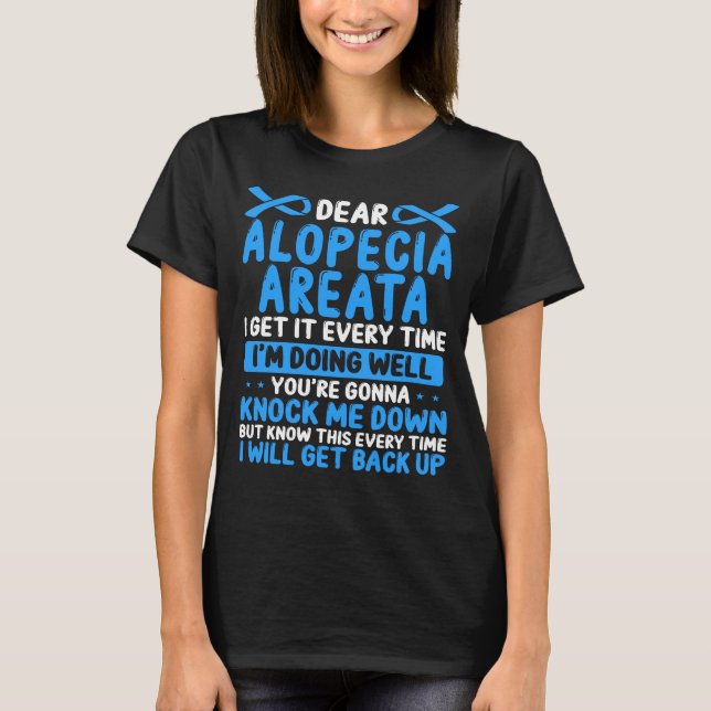 T-shirt Alopecia Areata Sensibilisation Alopecia Areata Ru (Devant)
