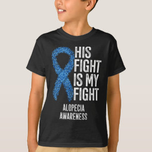 T-shirt Alopecia Areata Son Combat Est Mon Combat Alopecia