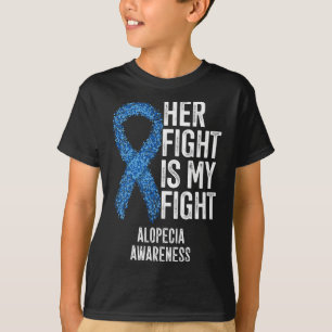 T-shirt Alopecia Areata Son Combat Est Mon Combat Alopecia