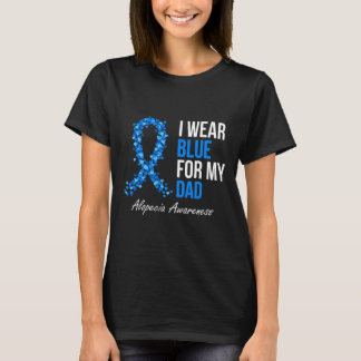 T-shirt Alopecia Sensibilisation Je Porte Du Bleu Pour Mon