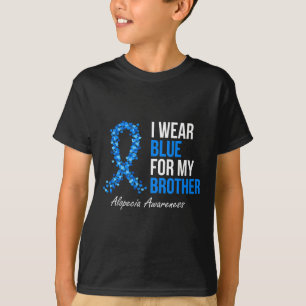 T-shirt Alopecia Sensibilisation Je Porte Du Bleu Pour Mon