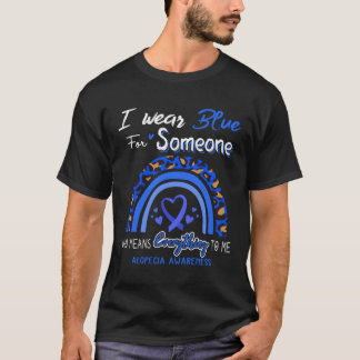 T-shirt Alopecia Sensibilisation Je Porte Du Bleu Pour Que