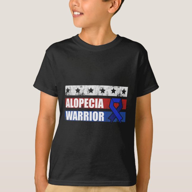 T-shirt Alopecia Sensibilisation Perte de cheveux Guerrier (Devant)
