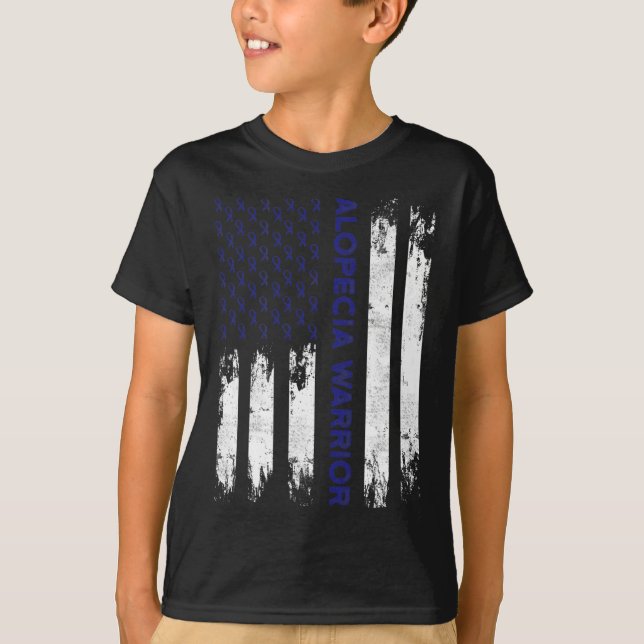 T-shirt Alopecia Sensibilisation Perte de cheveux Guerrier (Devant)
