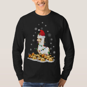 T-shirt Alpaca avec le chapeau de Noël Alpaca