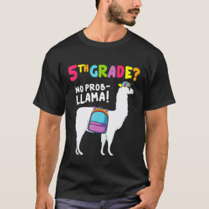 T-shirt Alpaca de 5e année pas de problème lama premier jo