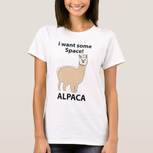 T-shirt Alpaca Je Veux Un Espace Drôle Alpaca