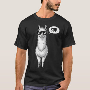 T-shirt Alpaca Lama avec Lunettes de Soleil – Sup Drôle d'