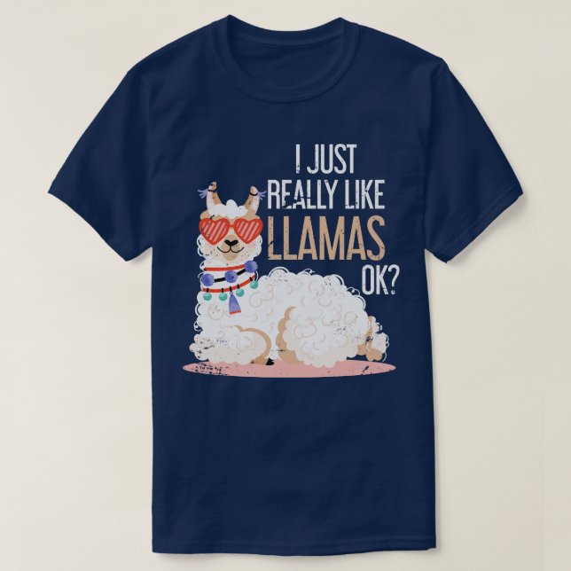 T-shirt Alpaca Llama Zoo animal cadeau Llama (Design devant)