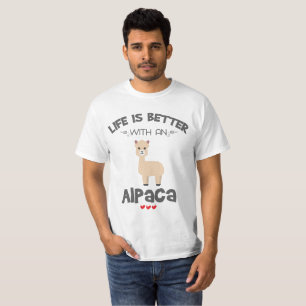 T-shirt Alpaca Lover Cadeau Vie Meilleure Avec Un Alpaca G