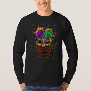 T-shirt Alpaca Mardi Gras Visage animal Carnaval Jester Fe