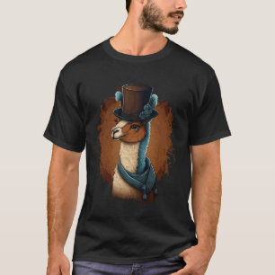 T-shirt Alpaca Portant un chapeau supérieur élégant 1