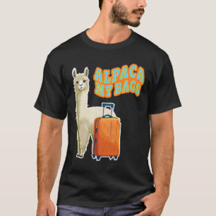 T-shirt Alpaga Drôle Mon Bygs Voyage Hôtesse de l'Air Croi