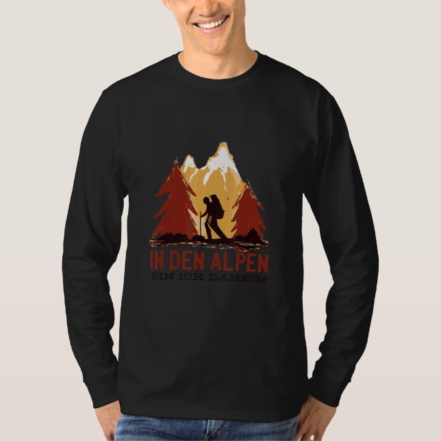 T-shirt Alpen Alpenliebe Randonnée D'Alpinisme Dans Un (Devant)