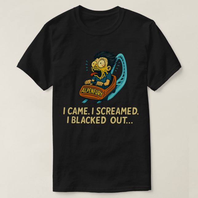 T-shirt AlpenFury Survivor Dessous de verre - Je Suis Venu (Design devant)