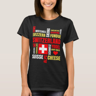 T-shirt Alpes suisses vaches fromage fondue ski suisse