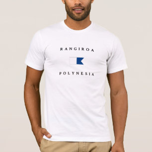 T-shirt Alpha drapeau de piqué de Rangiroa Polynésie