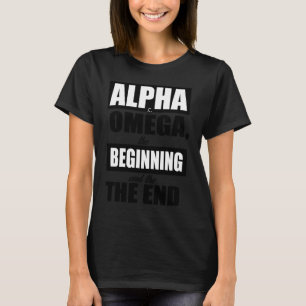 T-shirt Alpha et Omega Écriture chrétienne Bible Verse
