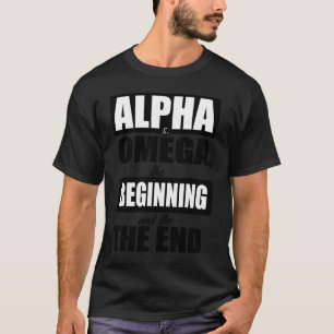 T-shirt Alpha et Omega Écriture chrétienne Bible Verse