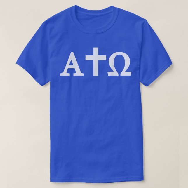 T-shirt Alpha Omega Croix Dieu Bible Evangile Jésus Christ (Design devant)