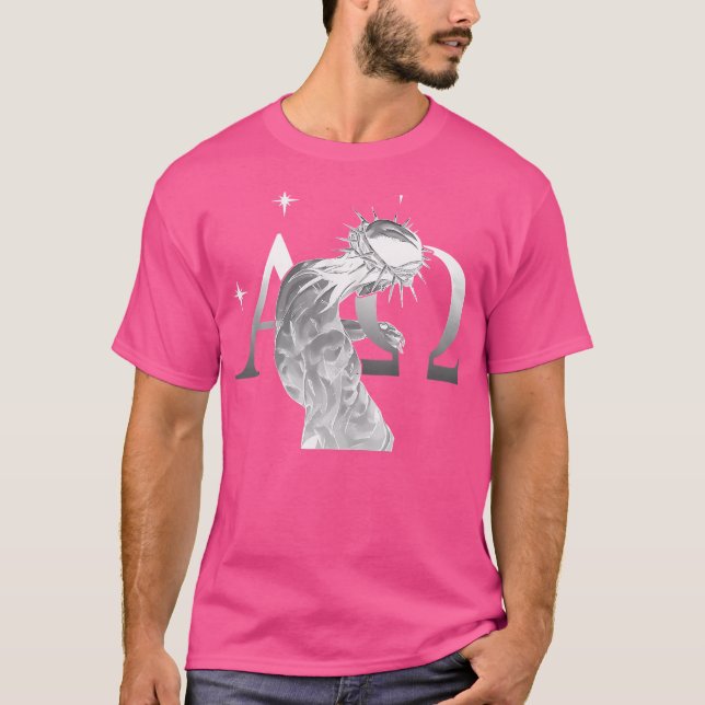 T-shirt Alpha Omega Jésus est roi Cherche Royaume Jojo (Devant)