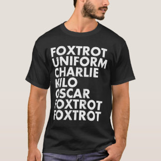 T-shirt Alphab phonétique de CHARLIE de FOX-TROT de marine