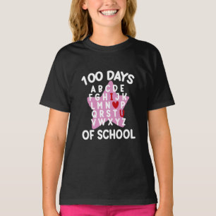 T-shirt Alphabet 100 jours d'école Enseignant 100ème jour