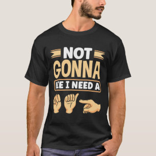 T-shirt Alphabet American Sing Langue Asl Enseignant J'ai