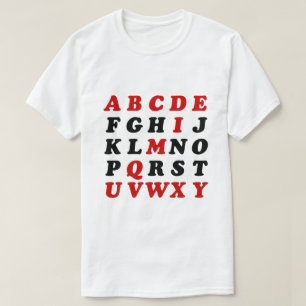 T-shirt Alphabet anglais