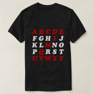 T-shirt Alphabet anglais