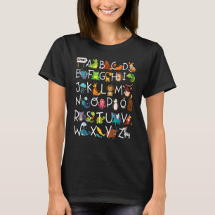 T-shirt Alphabet Animal ABC Apprendre ABCs Rhyming Kinderg