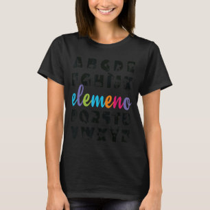 T-shirt Alphabet Animaux ABC Elemeno Préscolaire Maternell