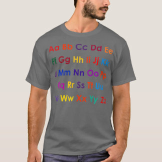 T-shirt Alphabet d'apprentissage ABC 