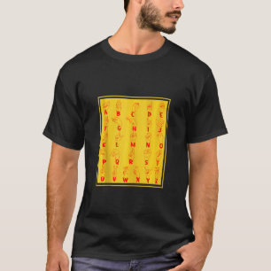 T-shirt Alphabet de surdité Langue des signes Langue des s