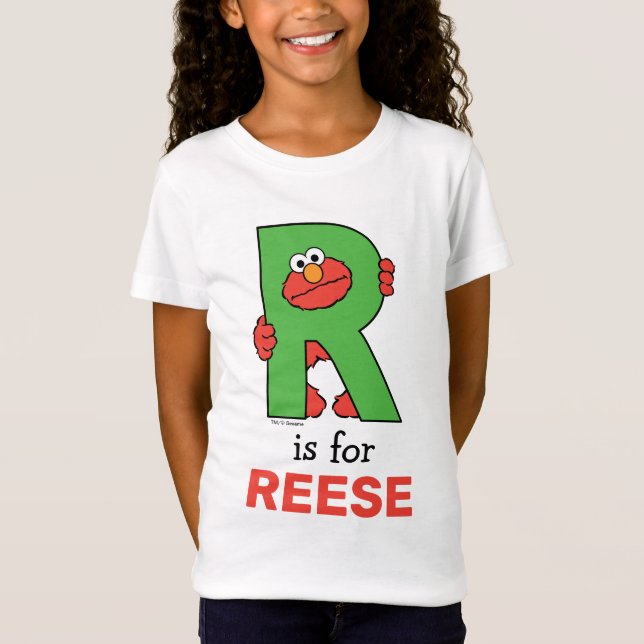 T-Shirt Alphabet d'Elmo | R Green (Devant)